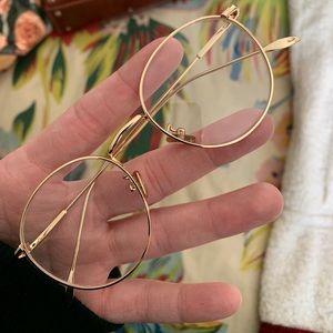 TIJN Gold Non-prescription Glasses